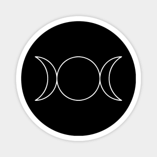 Triple Goddess Moon Symbol Magnet